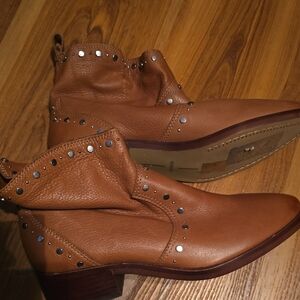 Dolce Vita Brown Studded Ankle Booties